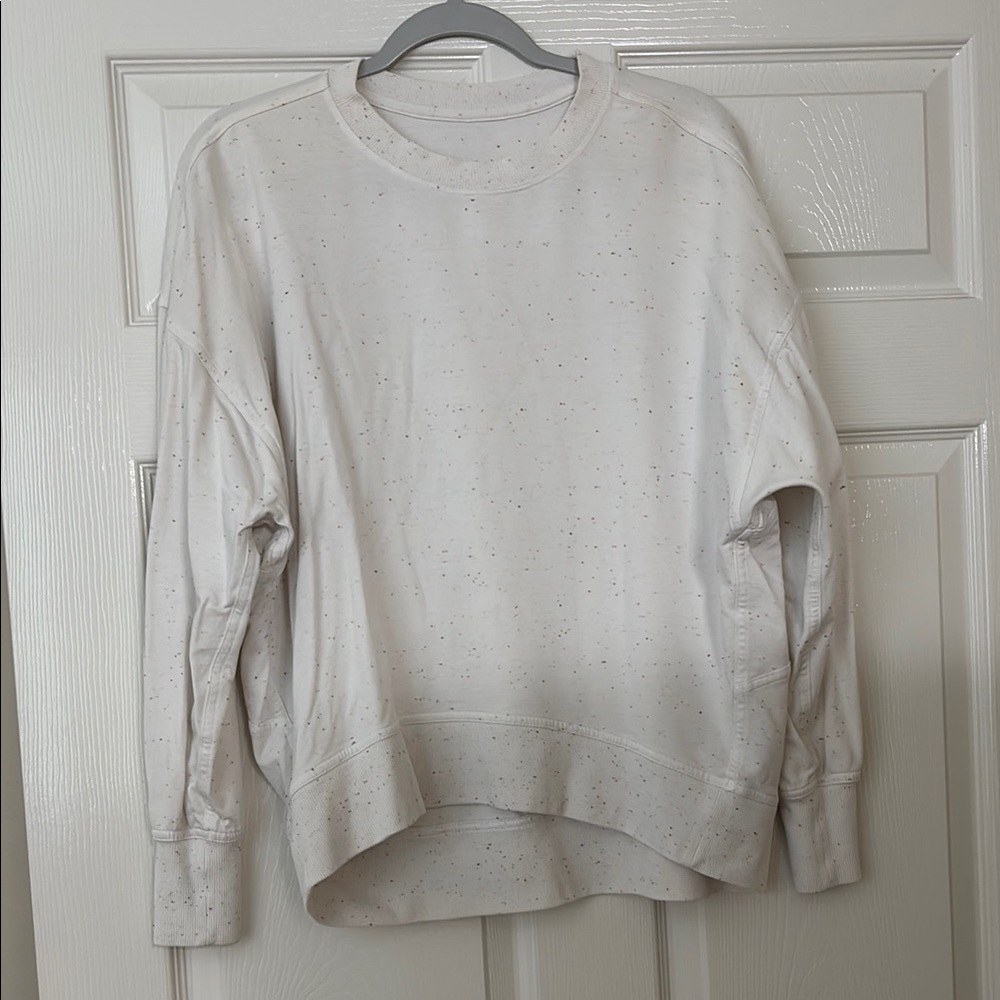 lululemon White Speckled Sweatshirt